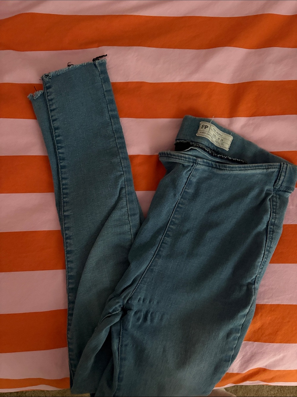 Free People Teal Skinny Jeans